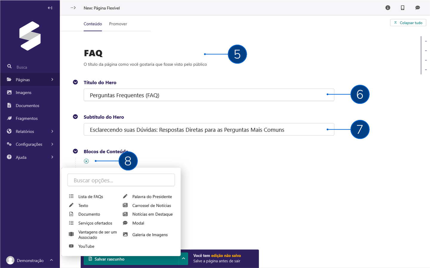 Manual: Páginas Flexíveis
