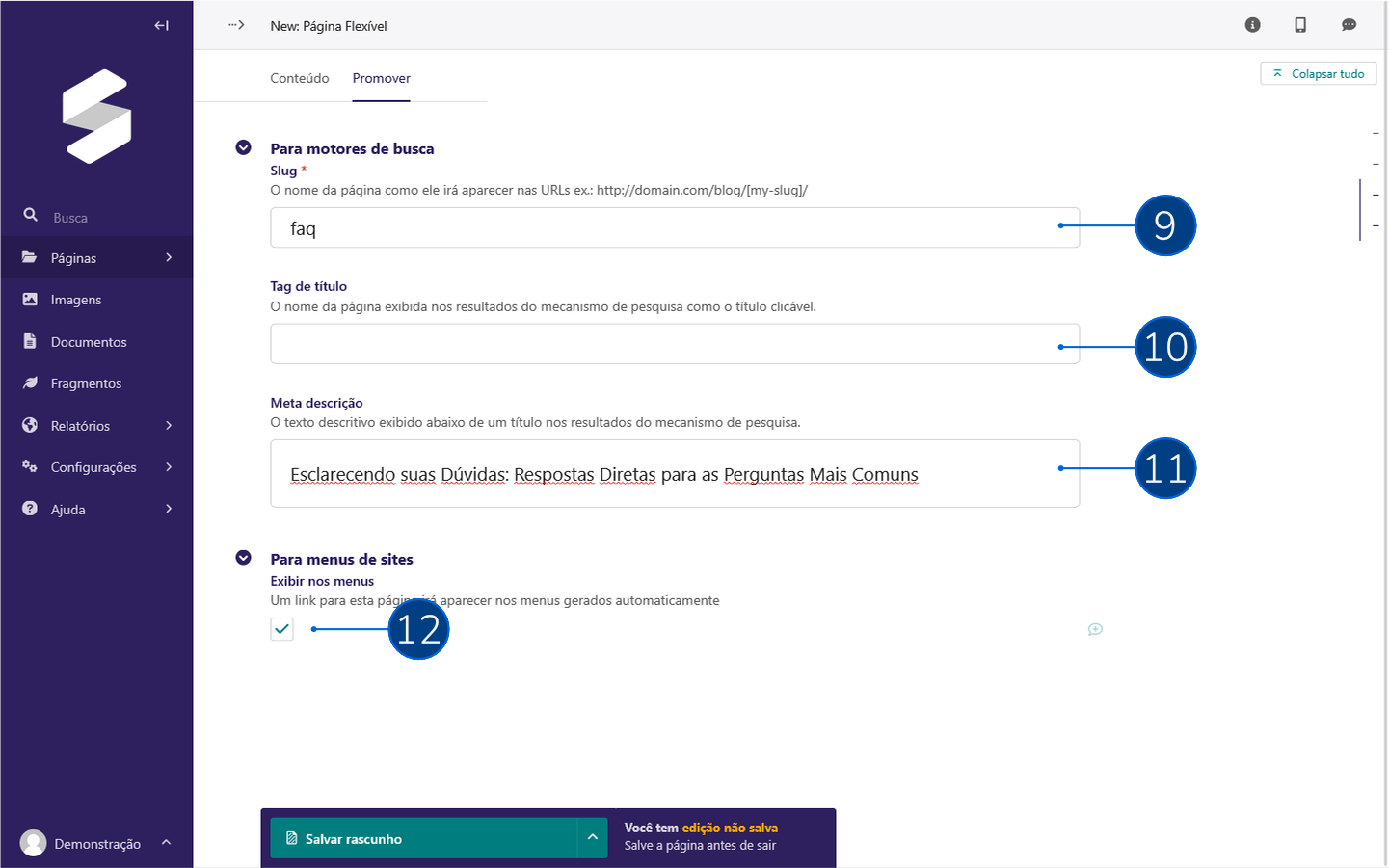 Manual: Páginas Flexíveis