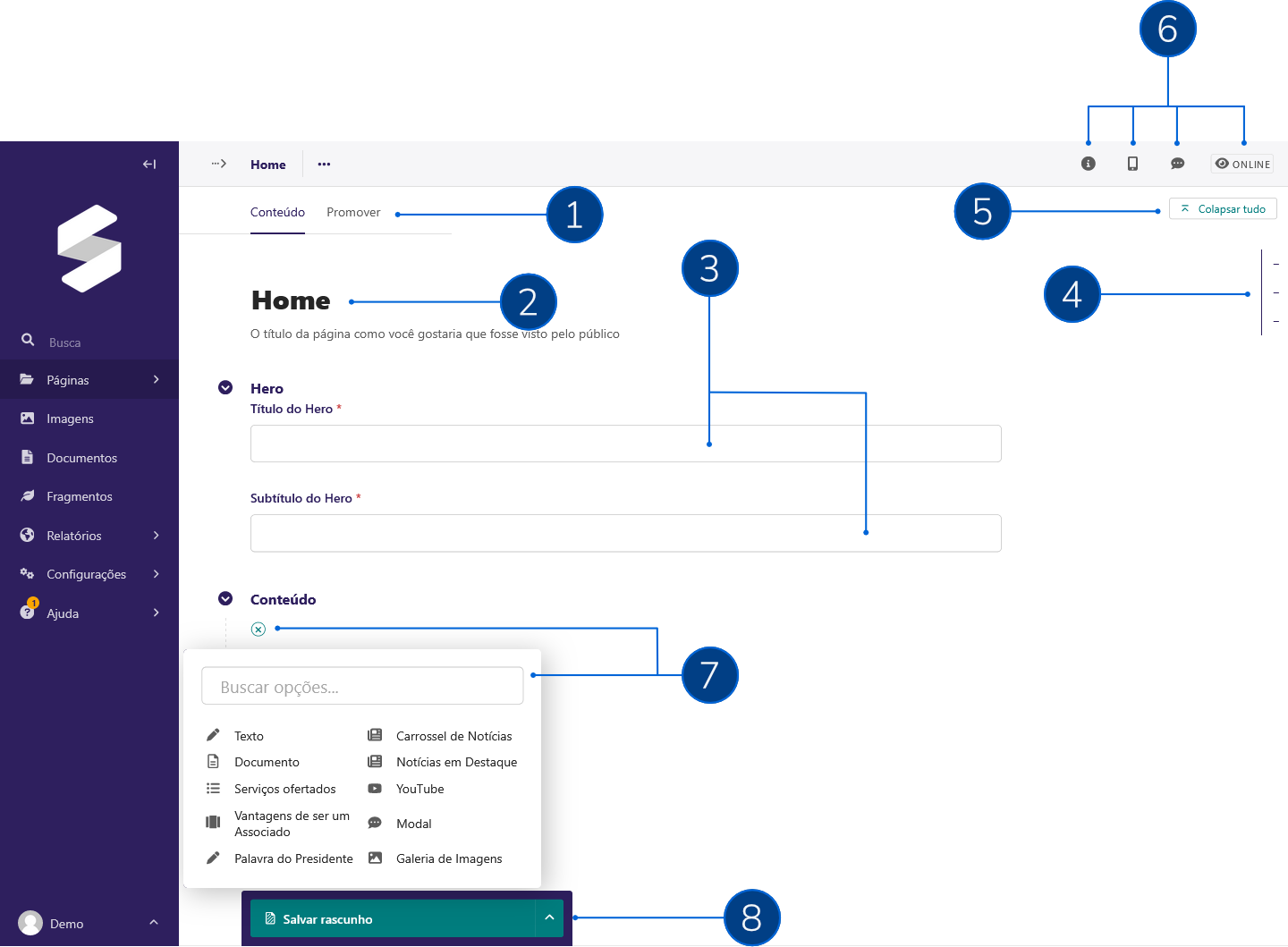 Manual: Páginas - Editar