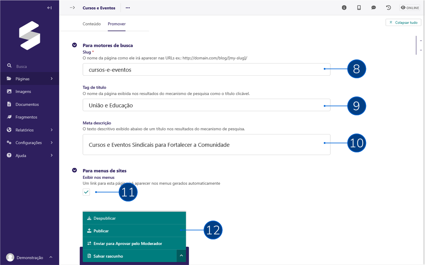 Manual: Cursos e Eventos 03