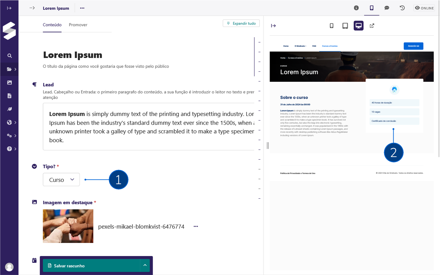 Manual: Cursos e Eventos 05