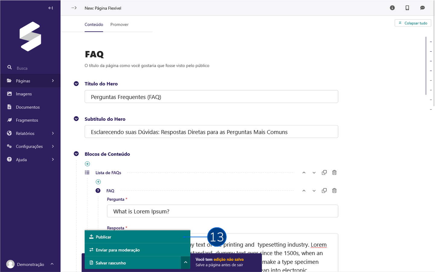 Manual: Páginas Flexíveis