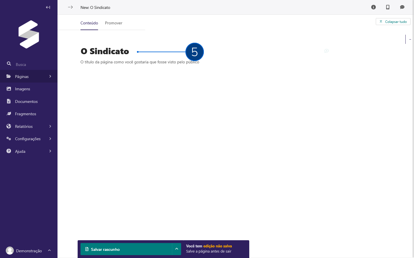 Manual: Páginas Institucionais - Título