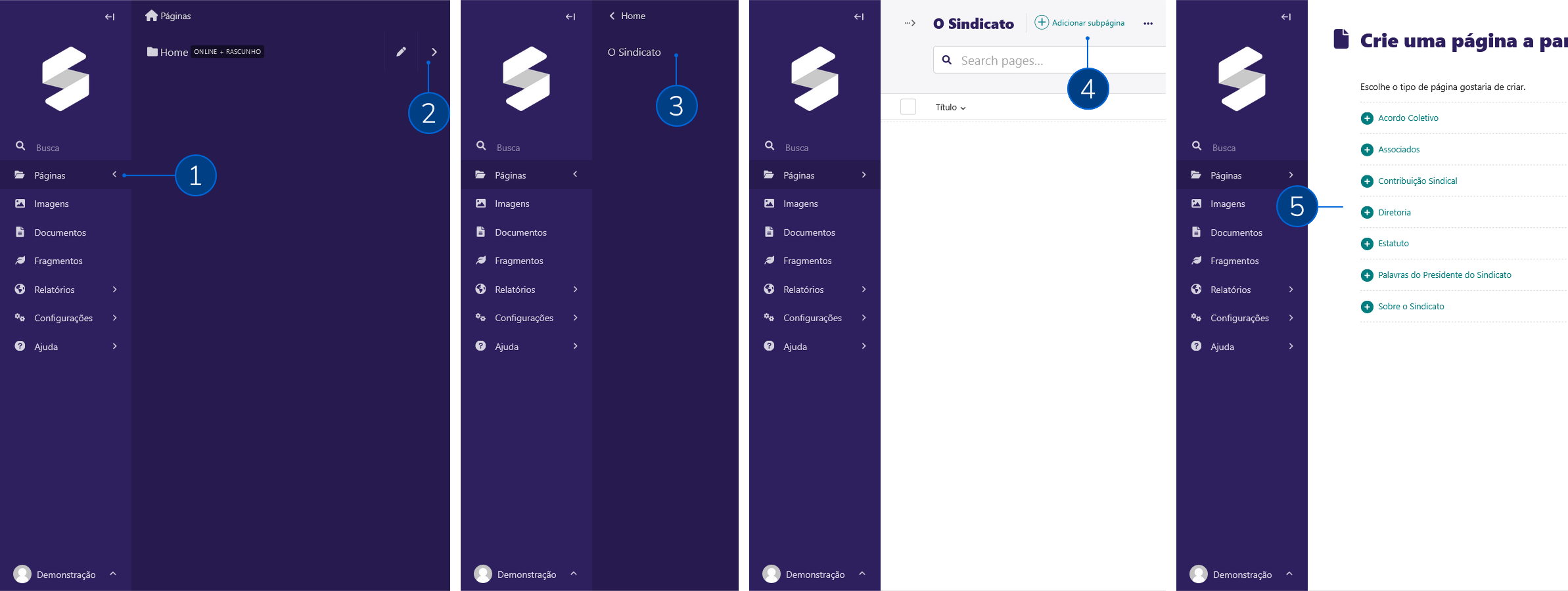 Manual: Páginas Institucionais